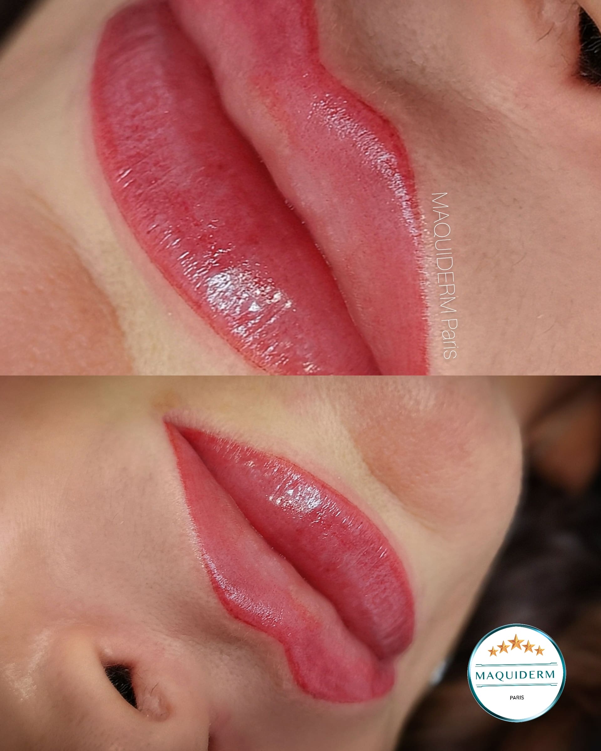 maquillage permanent des lèvres foncées